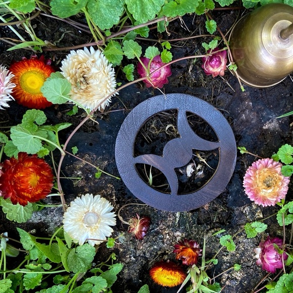 Wood Triple Goddess Altar Tile Witch Witchcraft Spellwork Occult Wiccan Magick - Picture 1 of 4